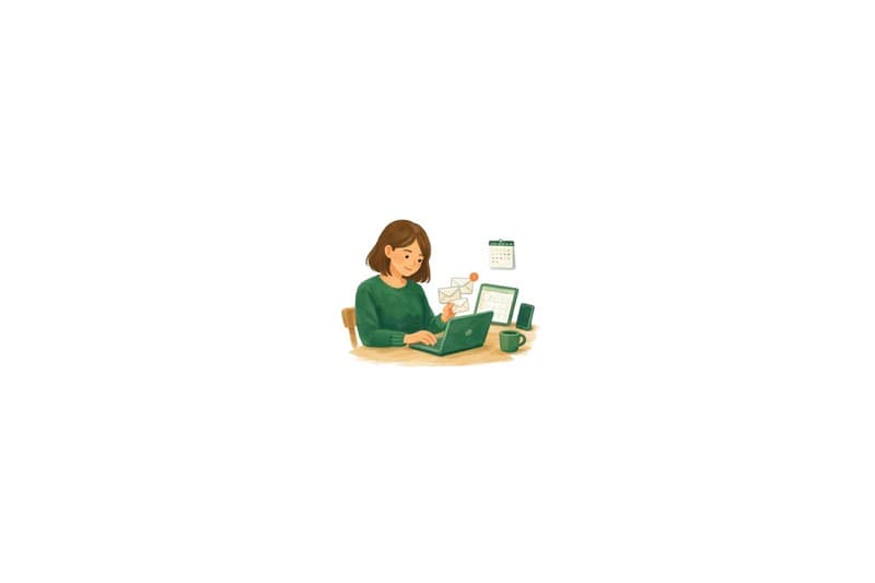 Calendar and inbox management illustration