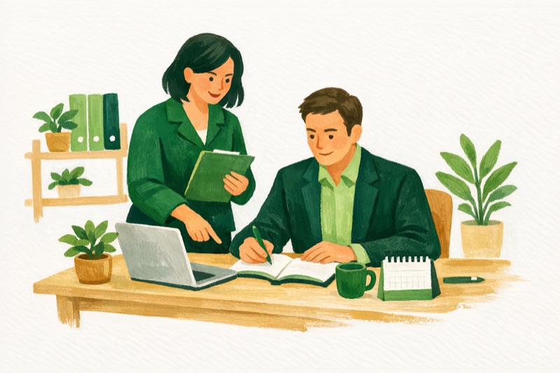 Aurora illustration for Executive Assistant Job Description for Founders
