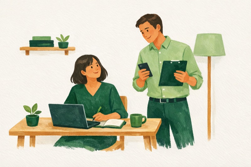 Aurora illustration for Office Manager vs Executive Assistant Cost