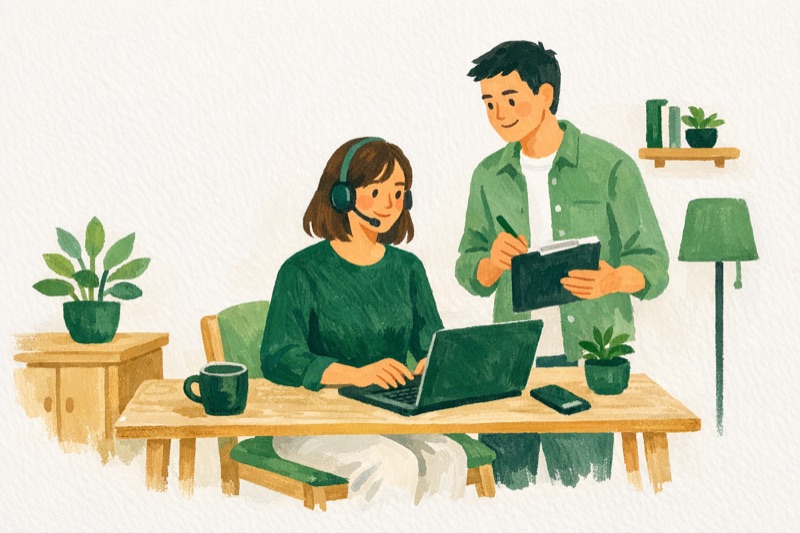Aurora illustration for Hourly Executive Assistant vs Monthly Plan
